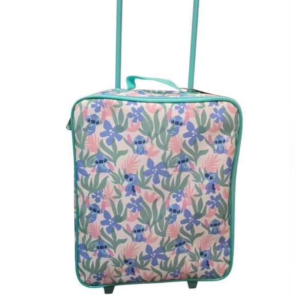 Bioworld Disney Stitch Floral Soft Side Luggage - Picture 1 of 9